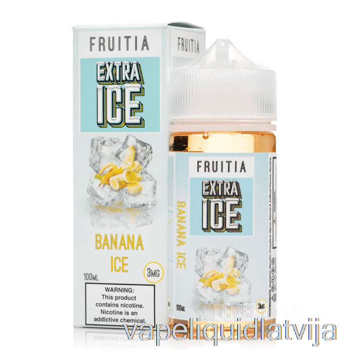 Banānu Ledus - Papildu Ledus - Fruitia - 100ml 0mg Vape šķidrums